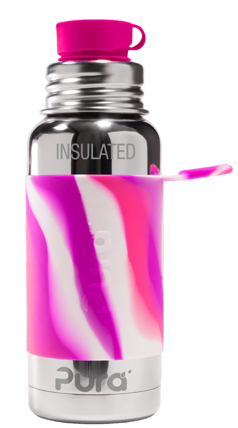 ig Mouth® Sport 16oz Insulated Bottle Pink Swirl