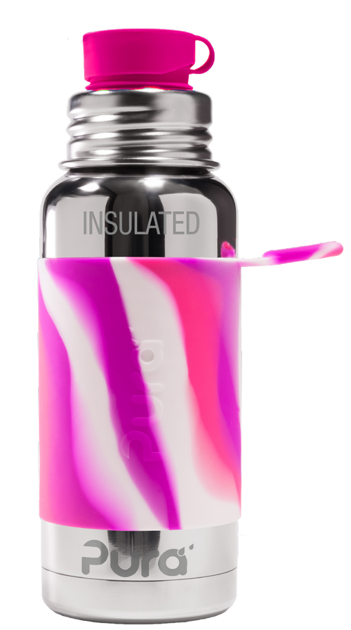  ig Mouth® Sport 16oz Insulated Bottle Pink Swirl