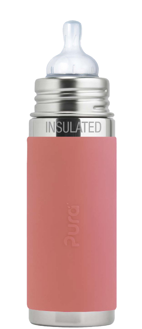  Pura Stainless Pink Kiki® 9oz Insulated Infant Bottle